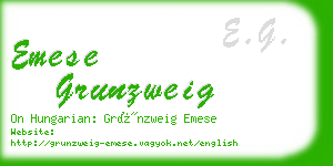 emese grunzweig business card